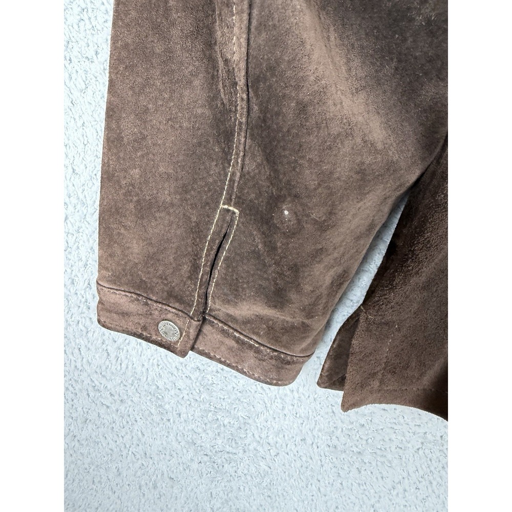 Bernardo Jacket Womens Size L Leather Suede Full Zip Brown Nordstrom - Picture 15 of 16